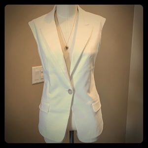 Express white suit vest